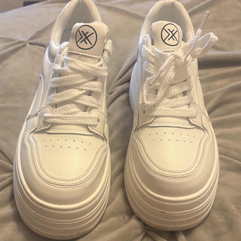 Women’s Platform White Sneakers Size 8 Spice Girls